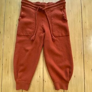 Ulla Johnson Alfie Short Rust Wool Joggers Pants Loungewear Size XS-M, new